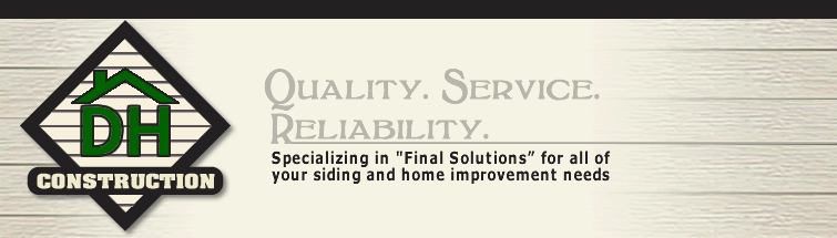 DH Construction Logo - Siding Replacement Experts